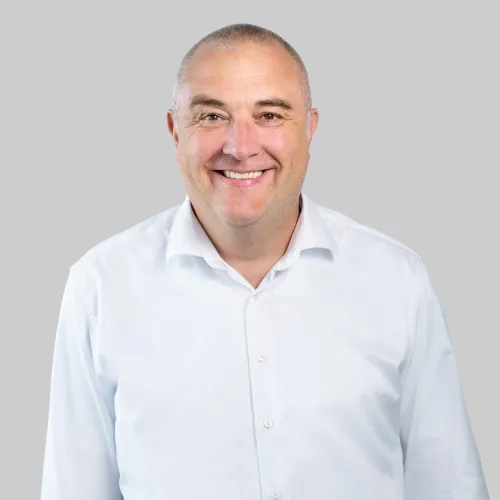 a man in a white shirt